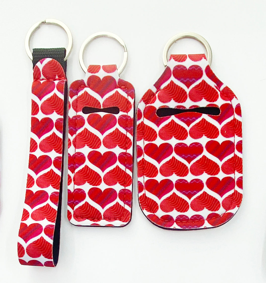 3in1 Lip Gloss Holder& Hand Sanitizer& Keychain Holder